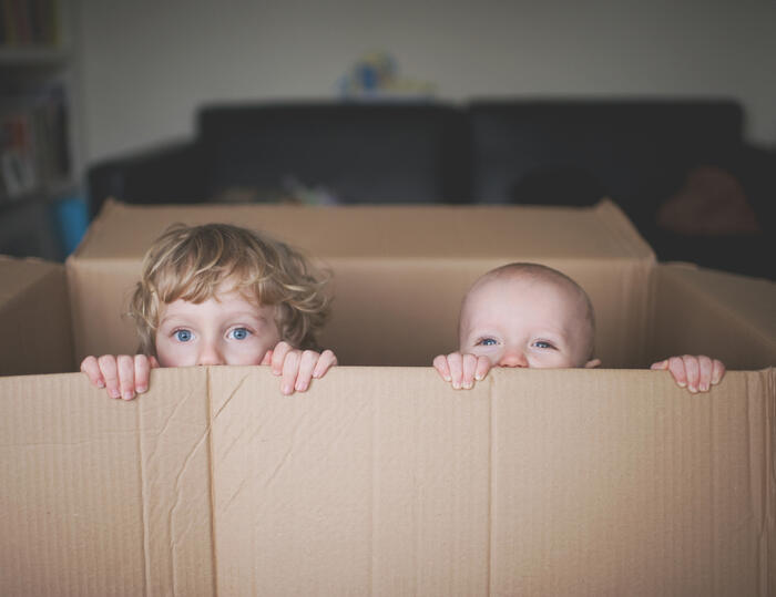 Kids in box