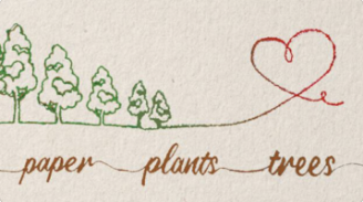 line drawing of trees that turn into hearts